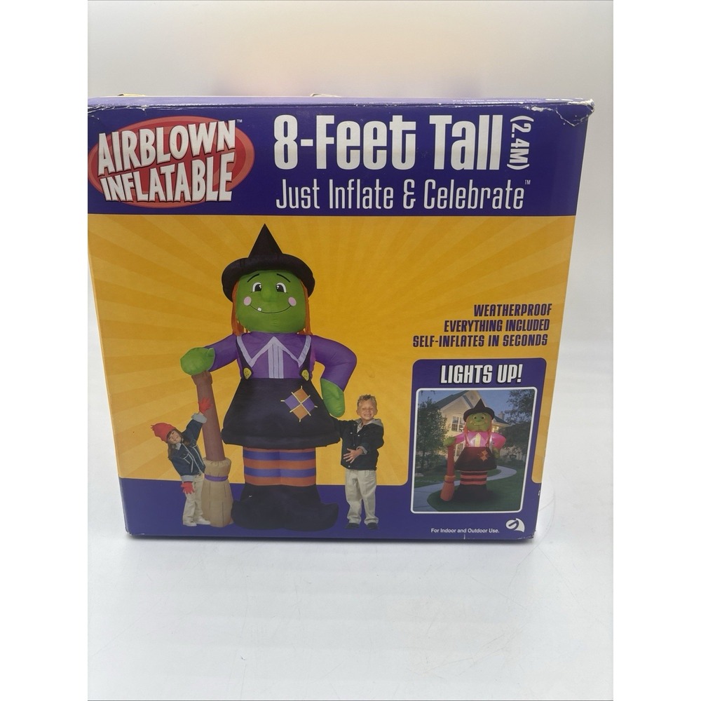 NEW Gemmy Halloween Witch Monster GIANT 8 Foot Inflatable Airblown Light Up